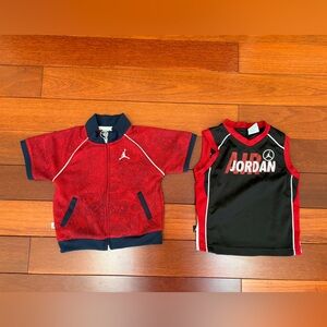 Bundle of Kids Red and Black Sports Shirts 18-24 months